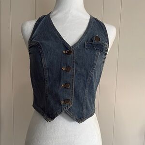 Vintage 1970s denim halter top